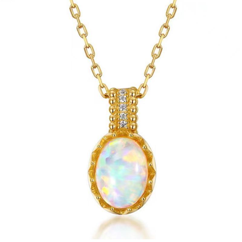 Retro Imitation Opal Goldplattierter Ring für Damen – Eleganz im Vintage-Stil ✨