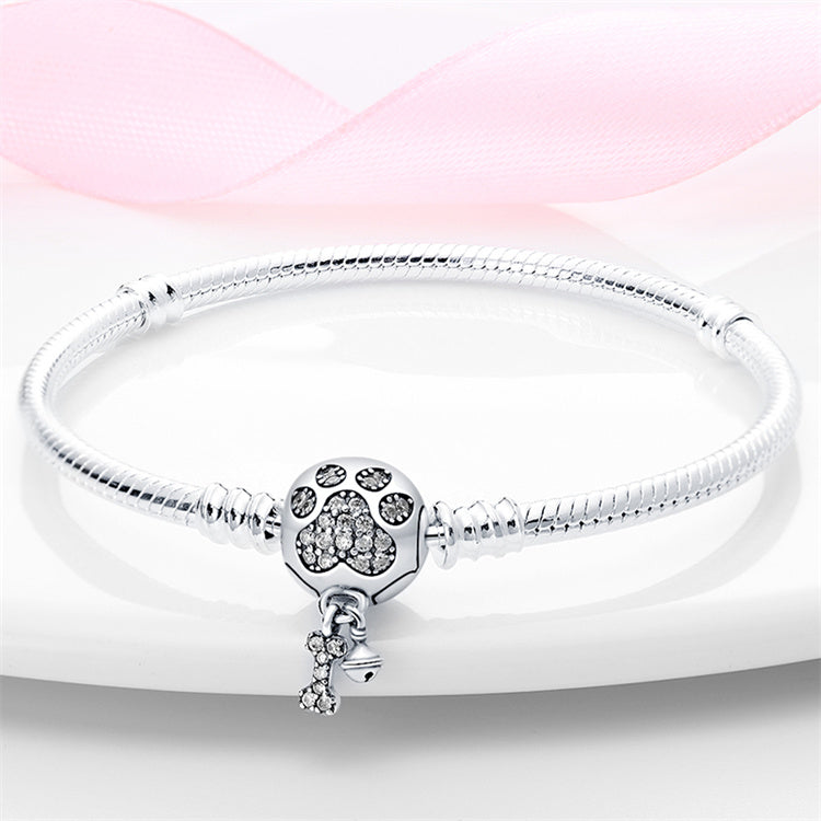 🐾 Hundepfoten-Kette – 925 Silber, DIY Schmuck für Tierliebhaber