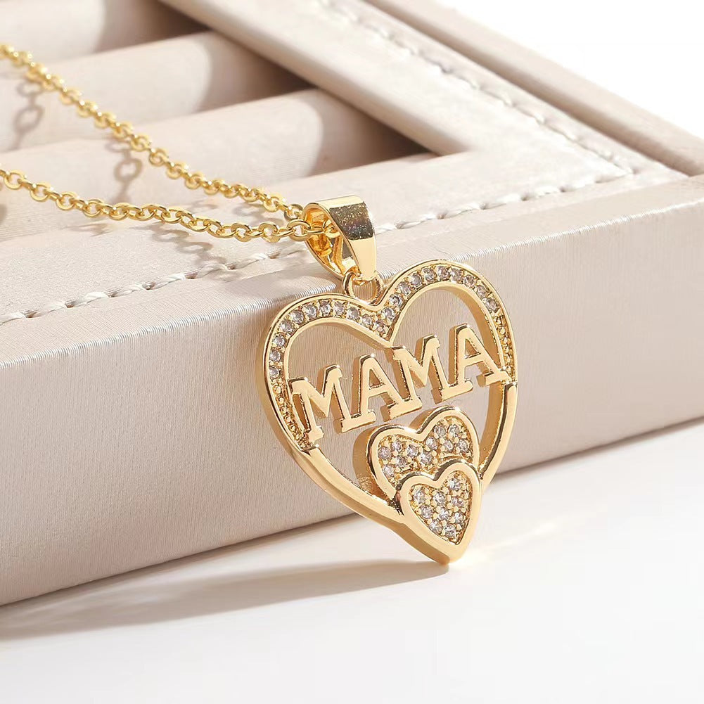Mama Halskette mit Herz Anhänger bedeutungsvolles Geschenk der Liebe zum Muttertag