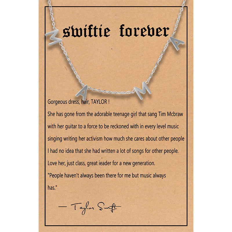 Taylor Swiftie Freundschaftskette Edelstahl Gold Fearless Anhänger für Musikliebhaber
