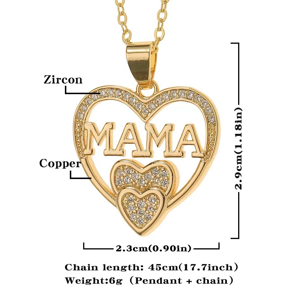 Mama Halskette mit Herz Anhänger bedeutungsvolles Geschenk der Liebe zum Muttertag