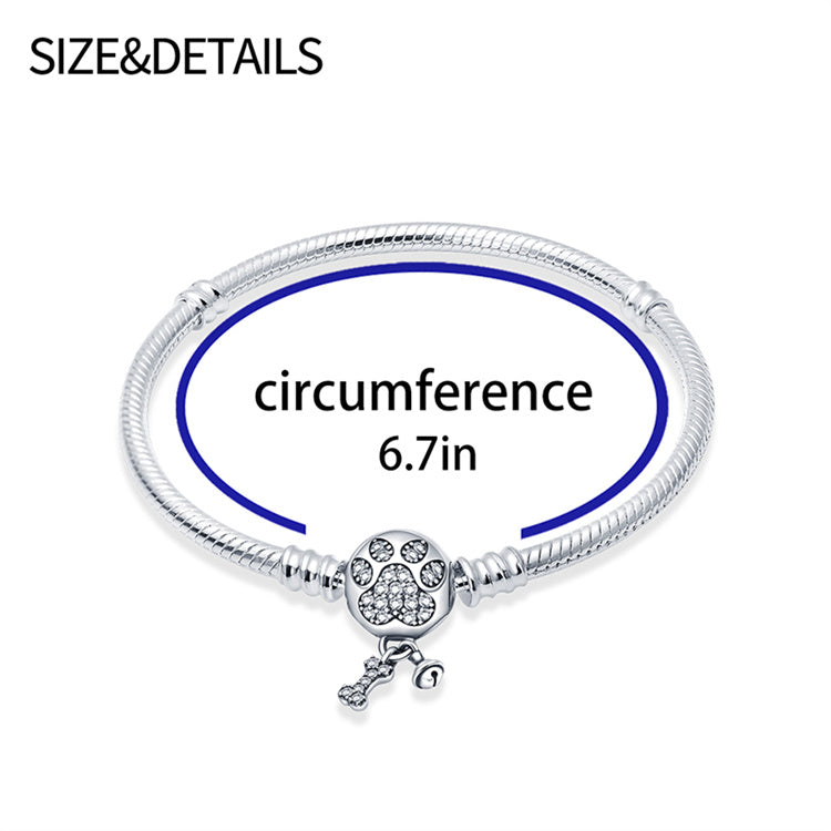 🐾 Hundepfoten-Kette – 925 Silber, DIY Schmuck für Tierliebhaber