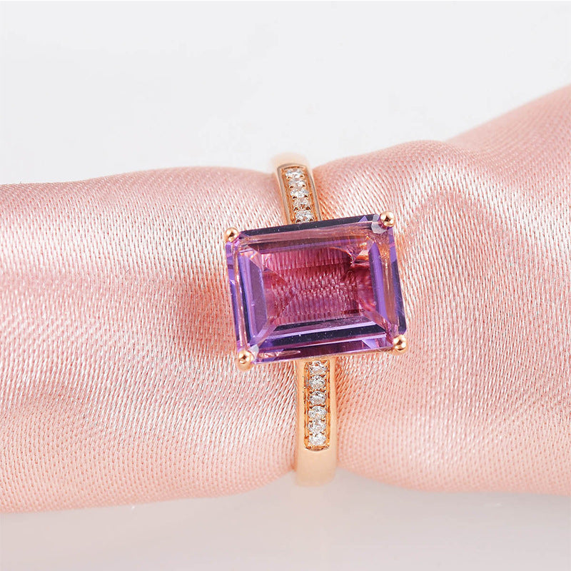 Zilora – Eleganter quadratischer Ring 💎 Moderner Stil mit glänzendem Finish