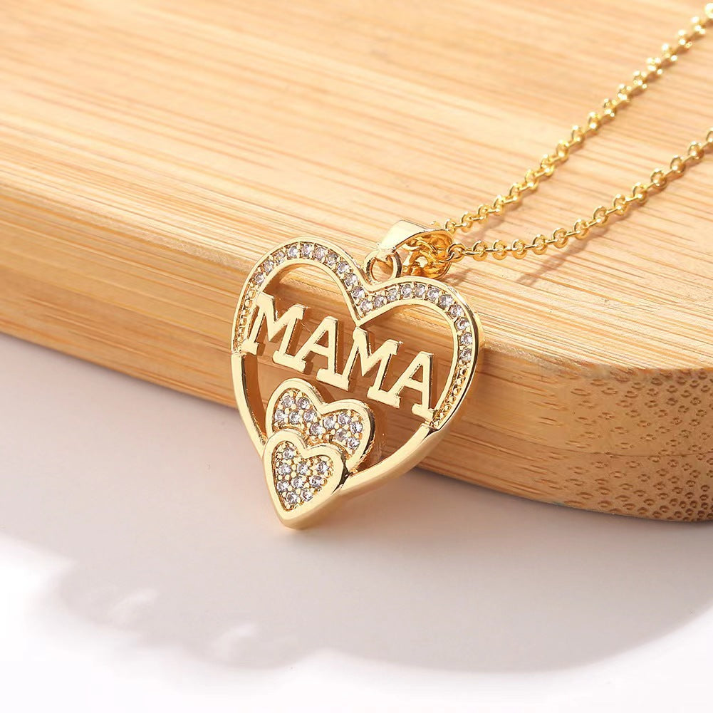 Mama Halskette mit Herz Anhänger bedeutungsvolles Geschenk der Liebe zum Muttertag