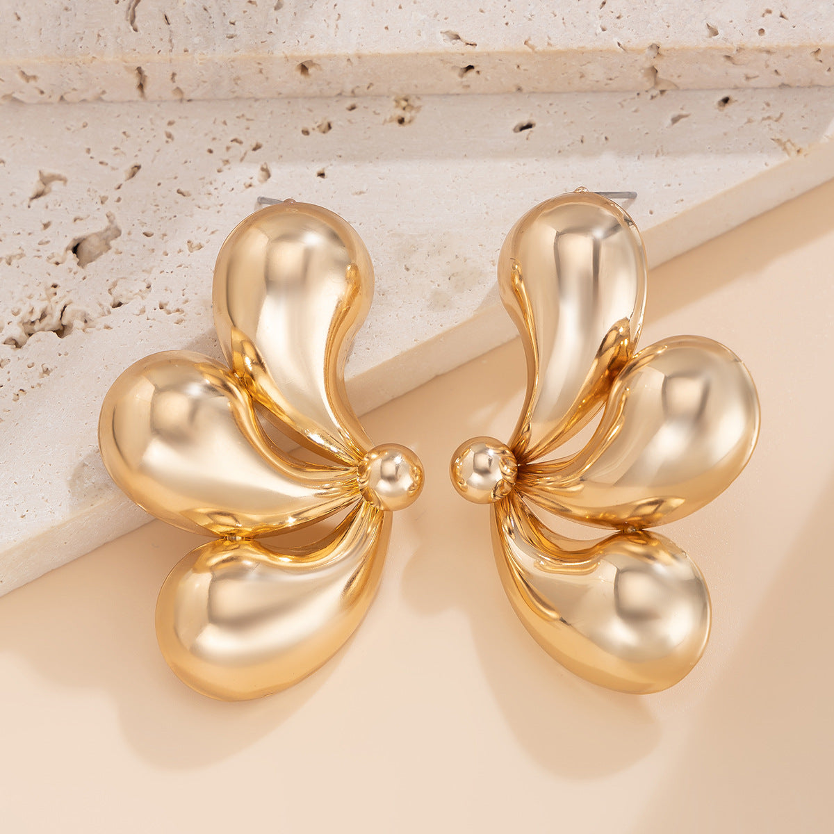 Fashionable commuting irregular square earrings versatile hot selling geometric alloy earrings