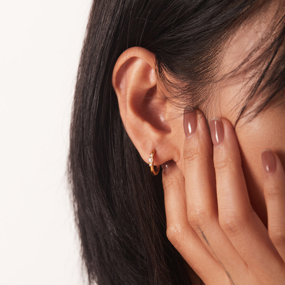 Women's Fashion Versatile Earrings INS Wind Round Earrings