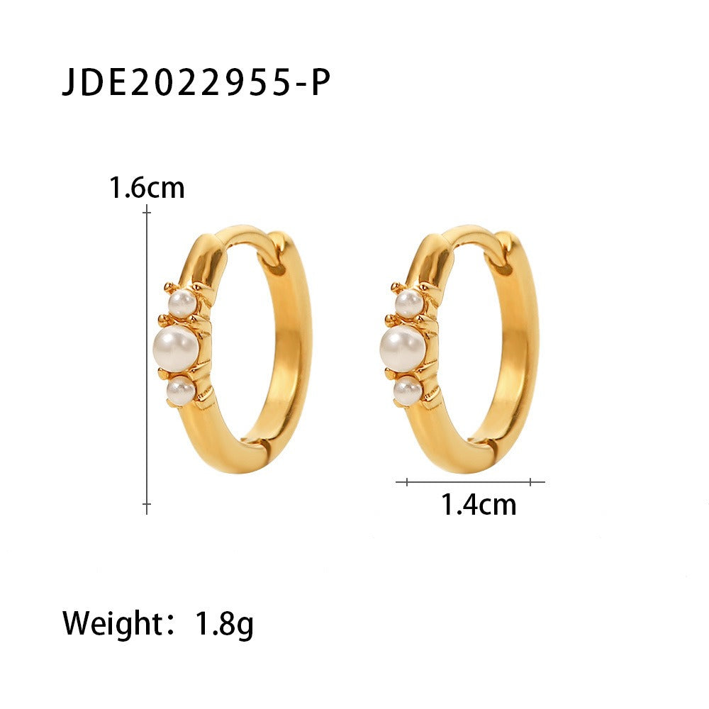 Women's Fashion Versatile Earrings INS Wind Round Earrings