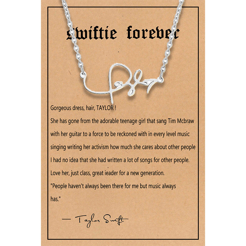 Taylor Swiftie Freundschaftskette Edelstahl Gold Fearless Anhänger für Musikliebhaber