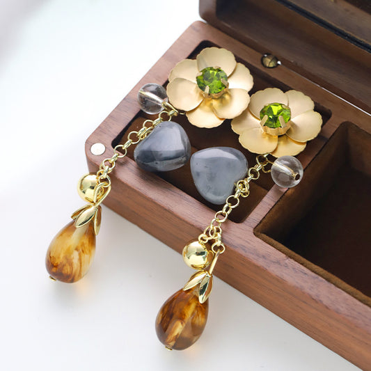 Zilora – Blüten-Tropfen Ohrringe ✨ Romantischer Retro-Charme