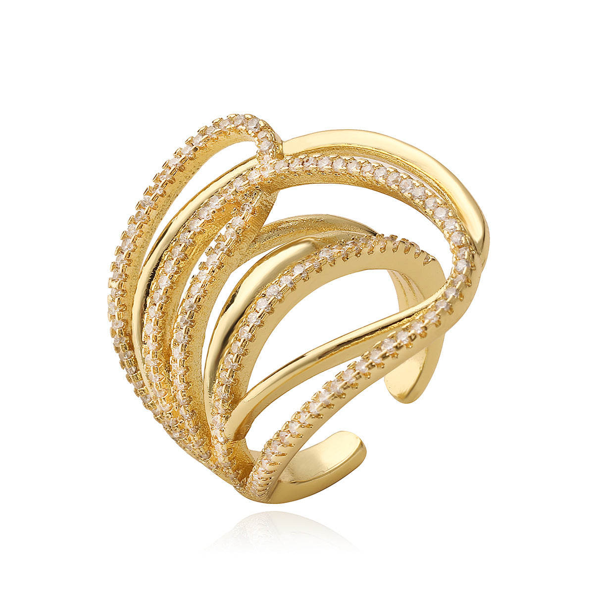 Zilora – Moderner Statement-Ring 💫 Geometrische Eleganz mit Zirkonia