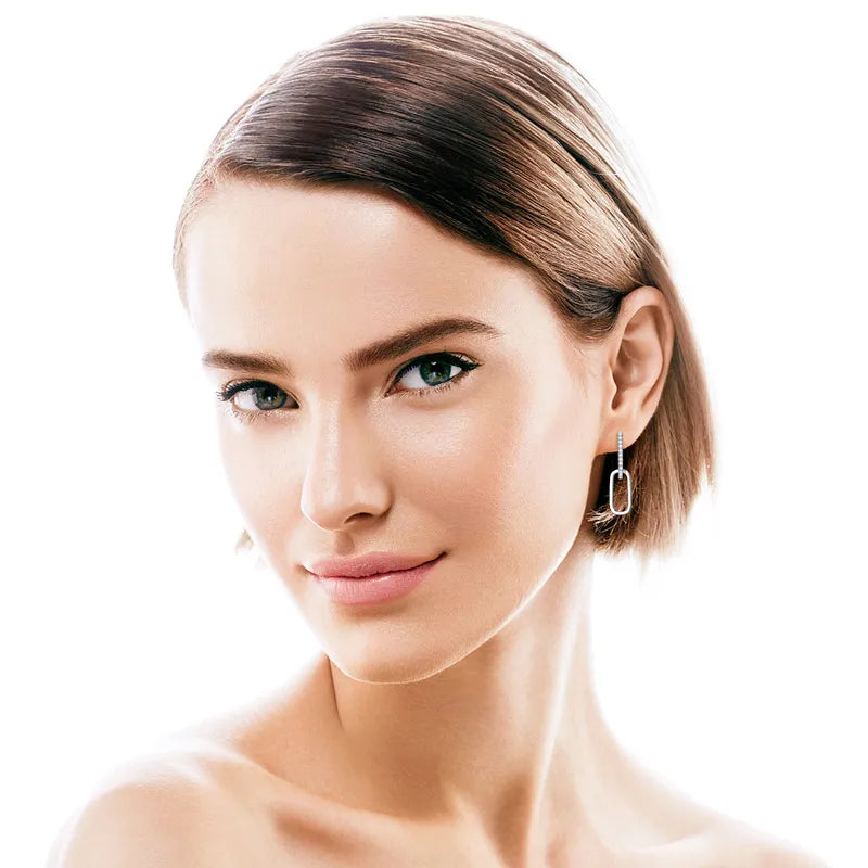 Zilora – Luxuriöse Silber Ohrringe mit Moissanite ✨