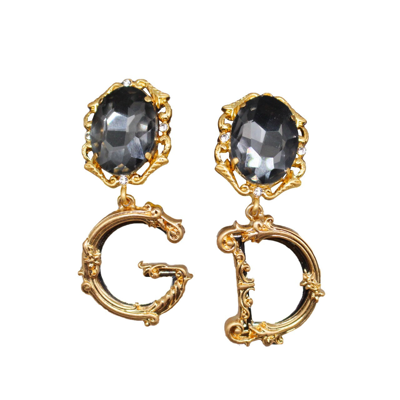 Retro niche design ear clip for women's high-end feeling asymmetrical earrings