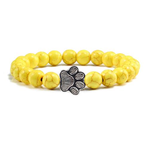 Zilora – Lava-Stein-Armband mit Pfotenanhänger 🖤 Natürliche Eleganz mit Tierliebe 🐾