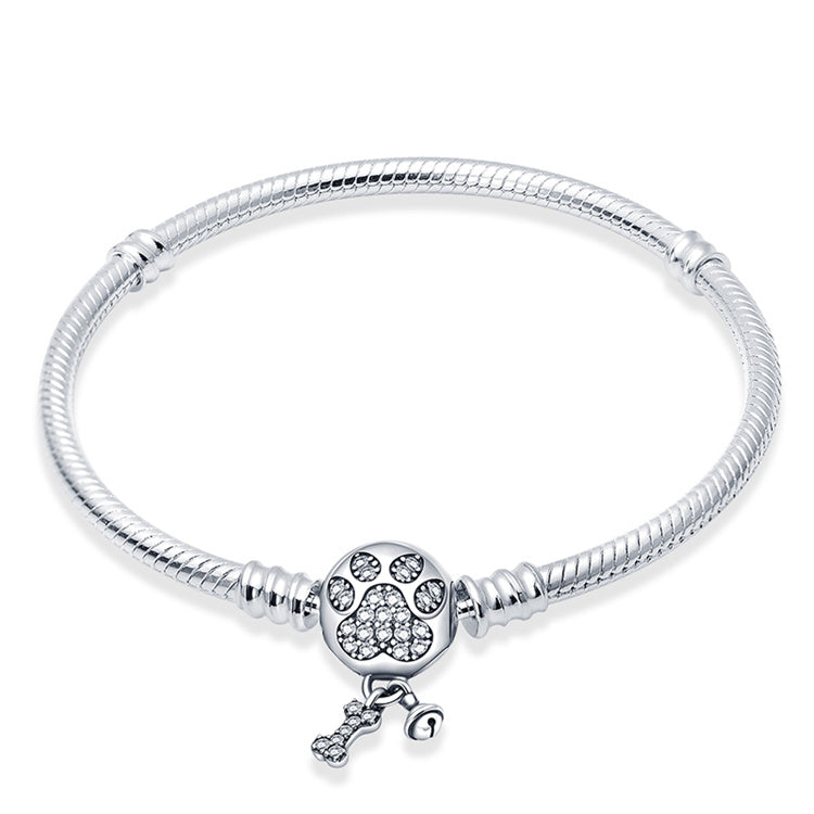 🐾 Hundepfoten-Kette – 925 Silber, DIY Schmuck für Tierliebhaber
