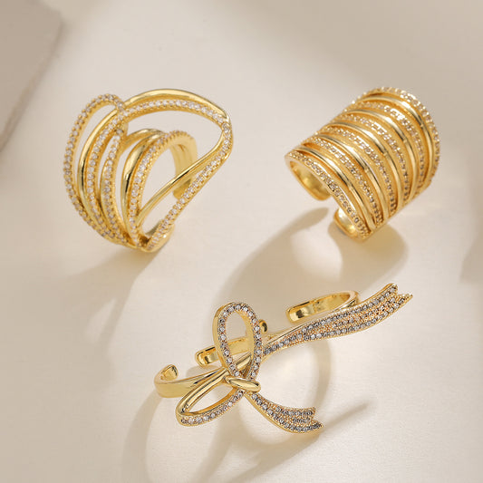Zilora – Moderner Statement-Ring 💫 Geometrische Eleganz mit Zirkonia
