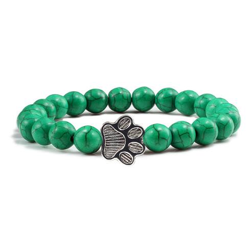 Zilora – Lava-Stein-Armband mit Pfotenanhänger 🖤 Natürliche Eleganz mit Tierliebe 🐾