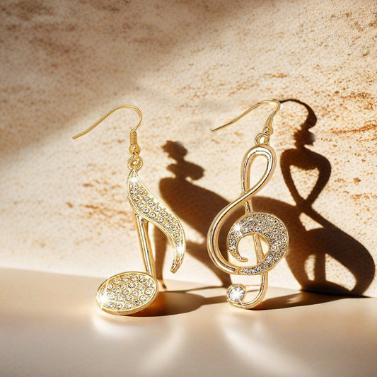 Zilora – Goldene Statement-Ohrringe 🎼 Elegante Harmonie aus Stil & Kunst