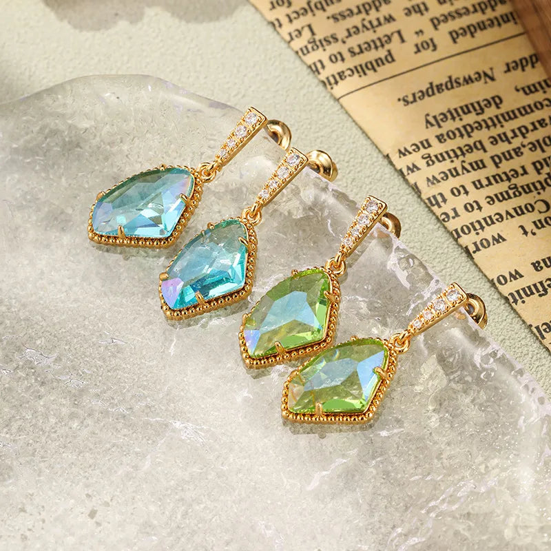 Zilora – Luxuriöse Glas-Kristall Ohrringe 💎 Glanzvoll & Modern