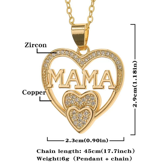 Mama Halskette mit Herz Anhänger bedeutungsvolles Geschenk der Liebe zum Muttertag