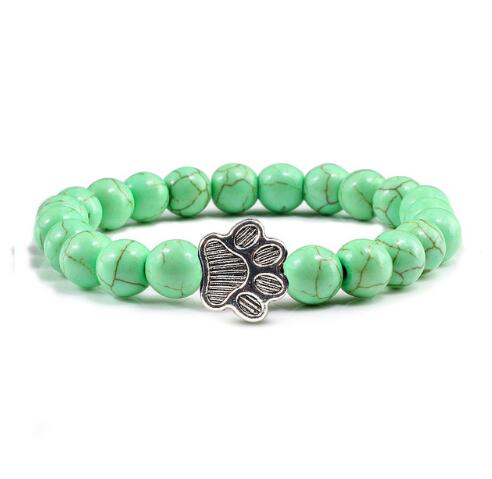 Zilora – Lava-Stein-Armband mit Pfotenanhänger 🖤 Natürliche Eleganz mit Tierliebe 🐾