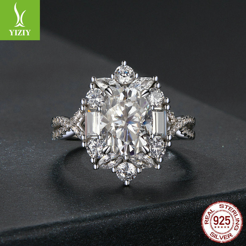 Zilora – 2-Karat-Moissanit-Ring ✨ Luxus und Eleganz in Silber