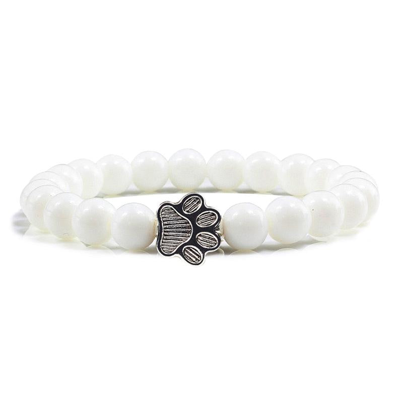 Zilora – Lava-Stein-Armband mit Pfotenanhänger 🖤 Natürliche Eleganz mit Tierliebe 🐾