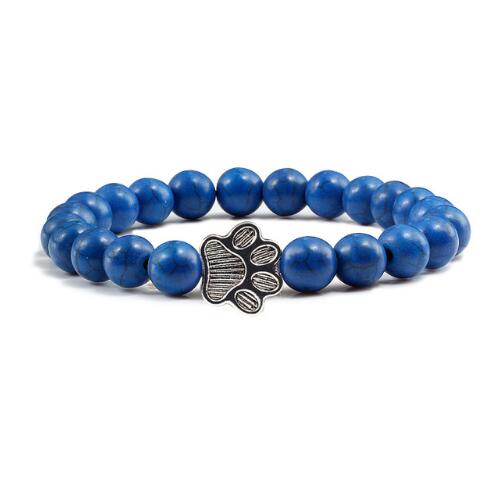 Zilora – Lava-Stein-Armband mit Pfotenanhänger 🖤 Natürliche Eleganz mit Tierliebe 🐾