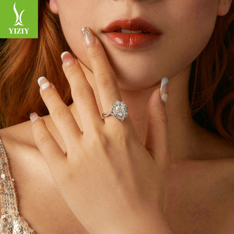 Zilora – 2-Karat-Moissanit-Ring ✨ Luxus und Eleganz in Silber