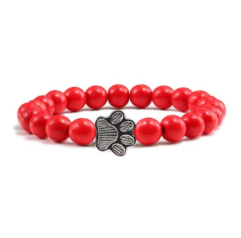 Zilora – Lava-Stein-Armband mit Pfotenanhänger 🖤 Natürliche Eleganz mit Tierliebe 🐾