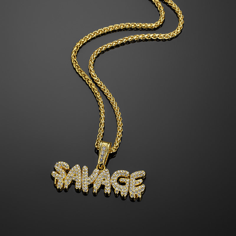Zilora – Hip-Hop Buchstaben-Anhänger 💎 Lässiger Street-Style mit Glanz