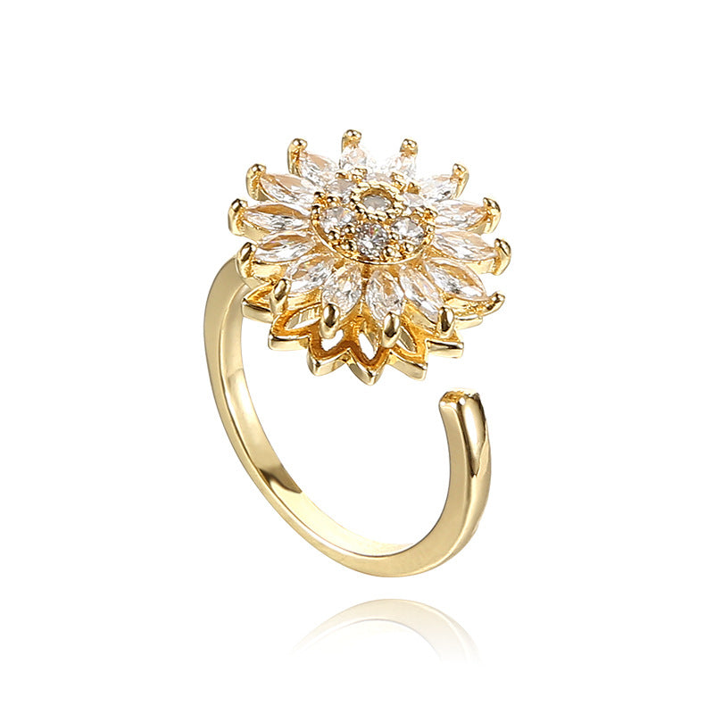Strahlender Sonnenblumen-Ring – Eleganz trifft auf verspieltes Design