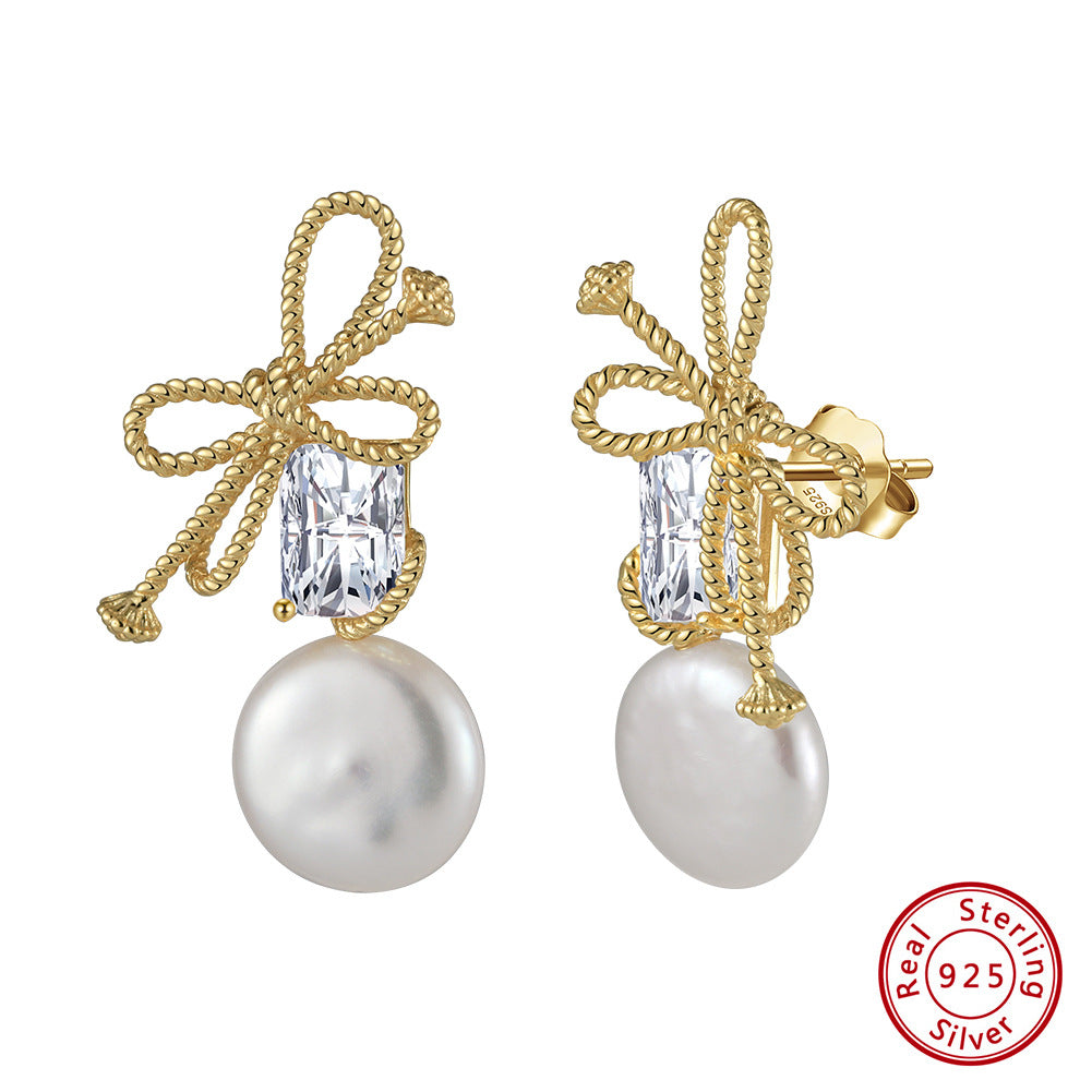 Zilora – Elegante Silber Perlenohrringe ✨ Zart & Stilvoll