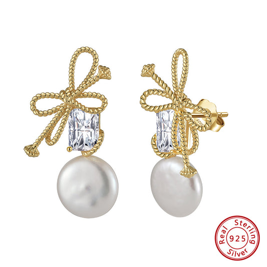 Zilora – Elegante Silber Perlenohrringe ✨ Zart & Stilvoll