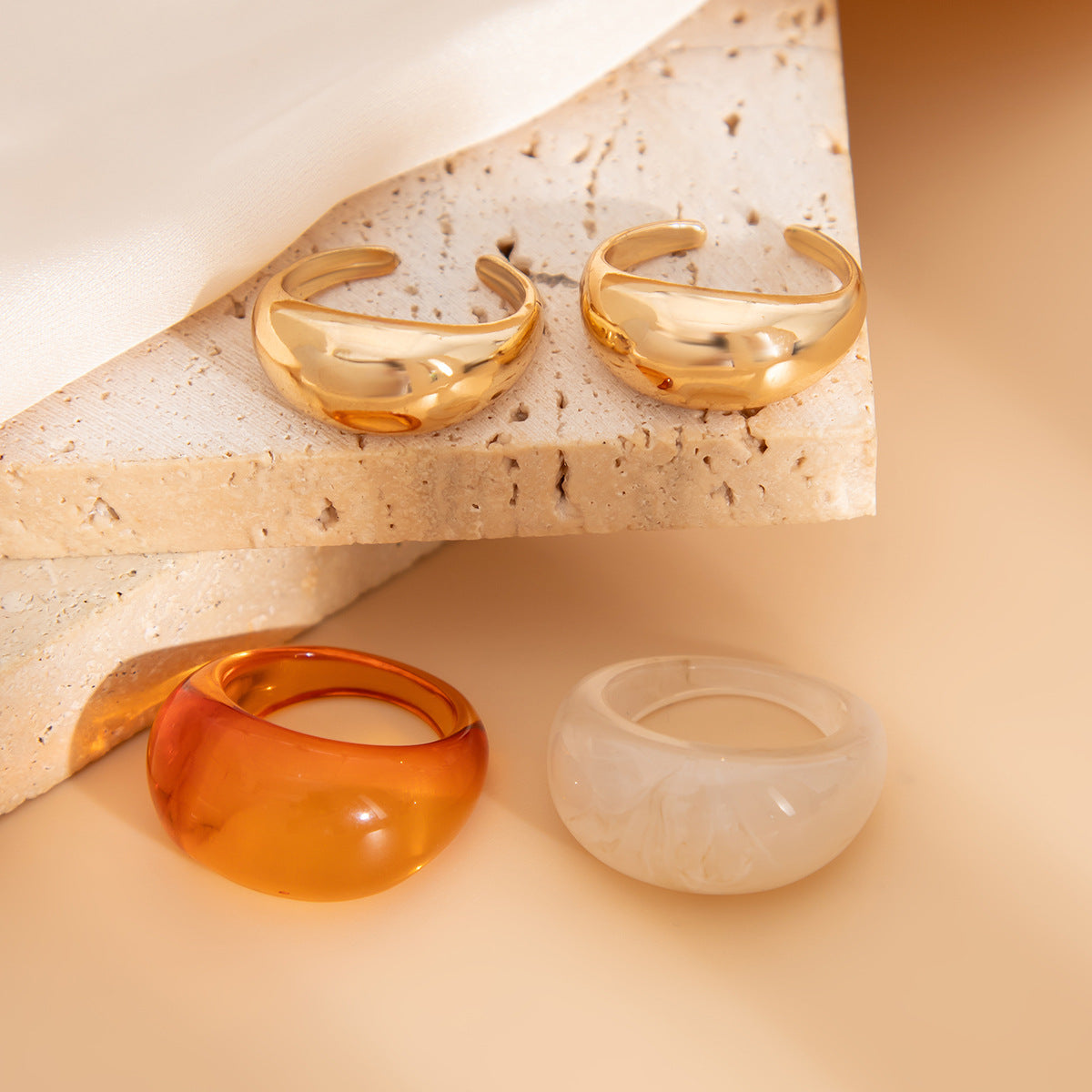 🌟 Elegantes geometrisches Ring-Set – Leicht & stilvoll, ideal für täglichen Glamour