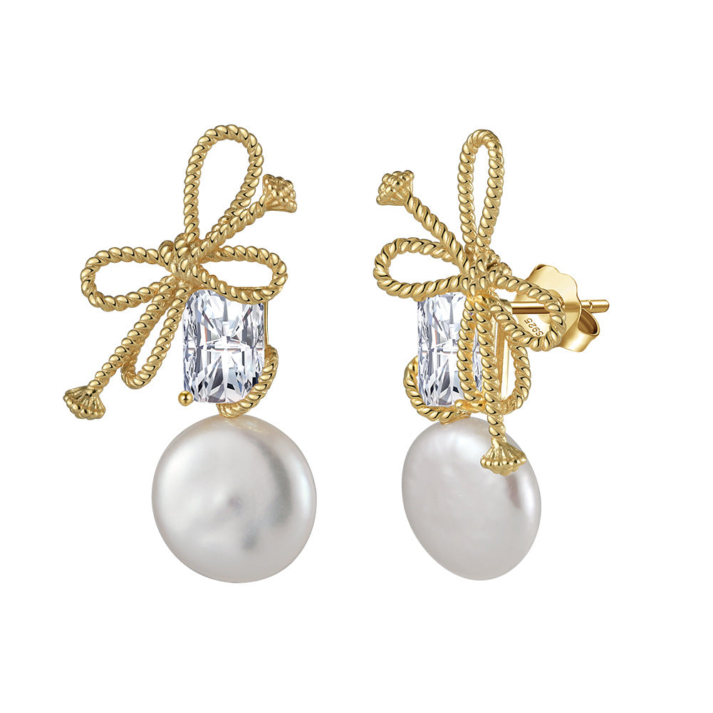 Zilora – Elegante Silber Perlenohrringe ✨ Zart & Stilvoll