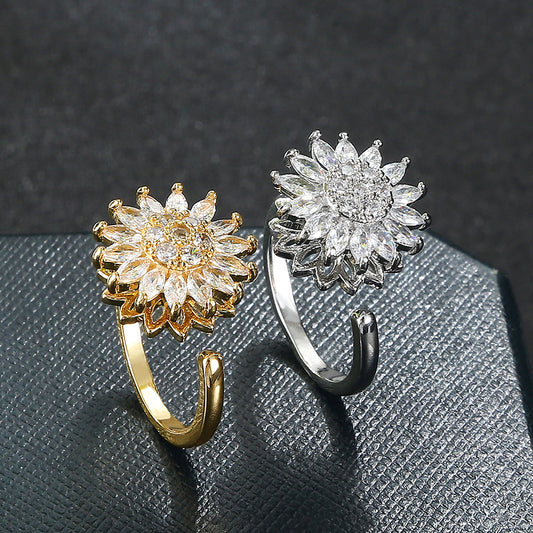 Strahlender Sonnenblumen-Ring – Eleganz trifft auf verspieltes Design