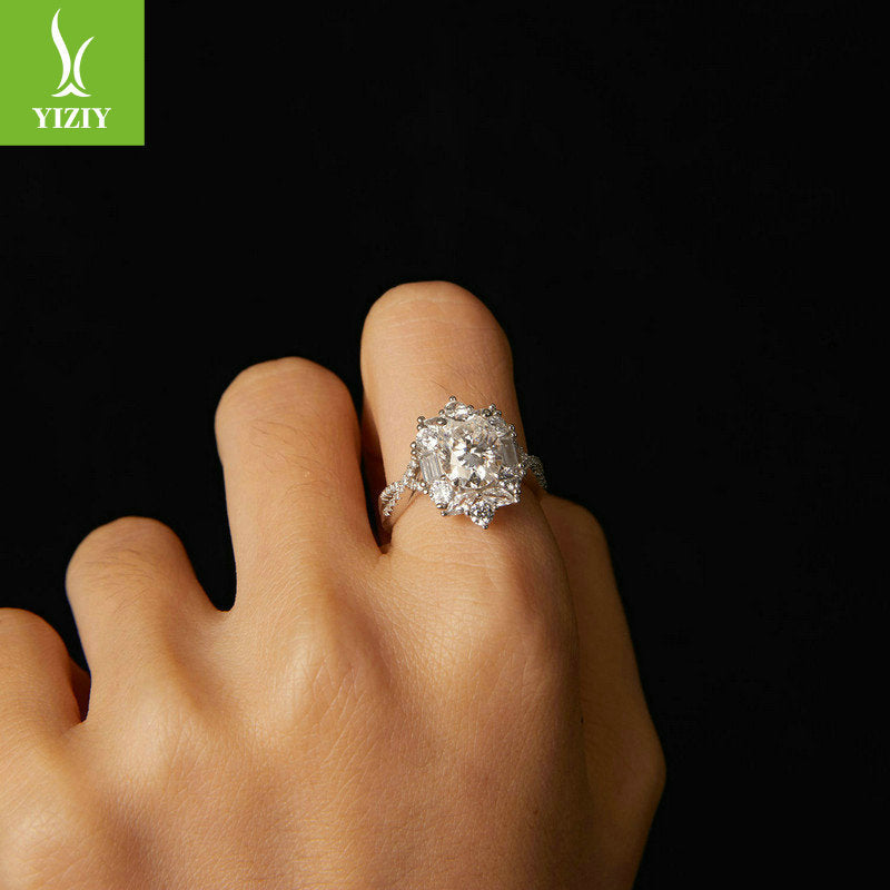 Zilora – 2-Karat-Moissanit-Ring ✨ Luxus und Eleganz in Silber