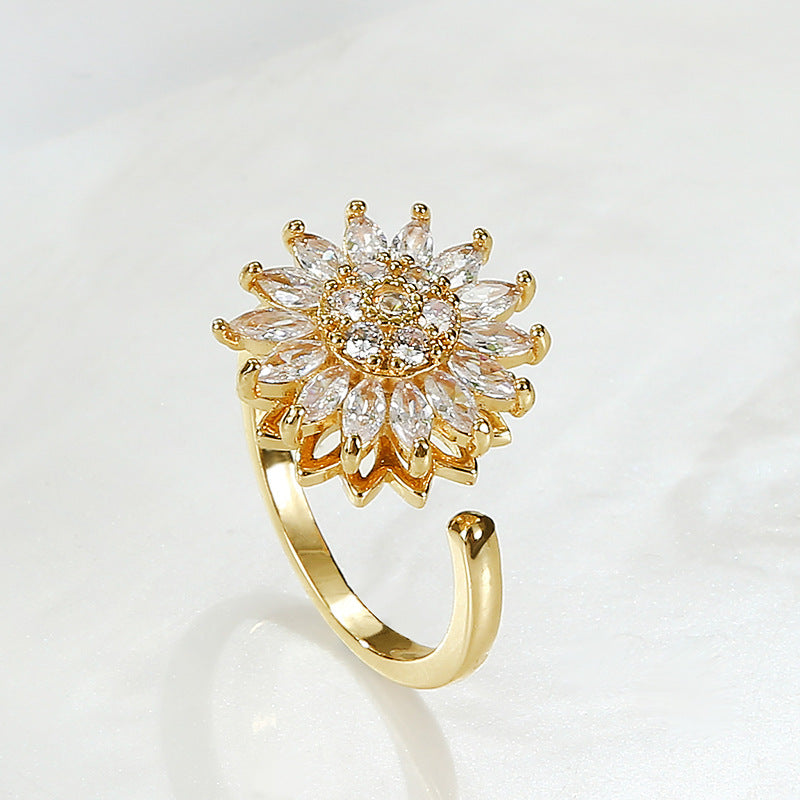Strahlender Sonnenblumen-Ring – Eleganz trifft auf verspieltes Design