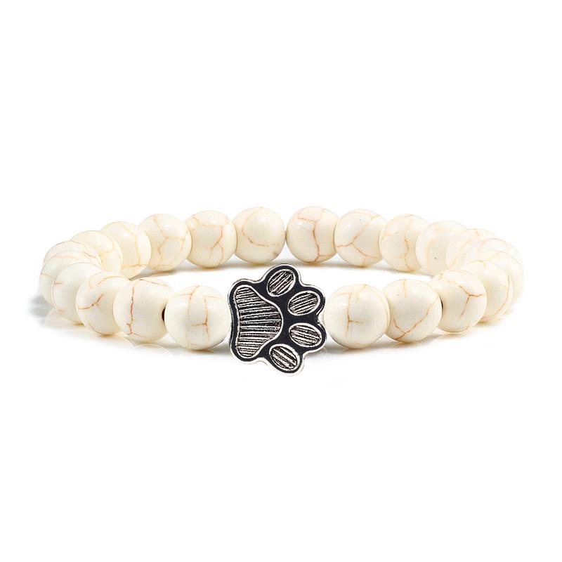 Zilora – Lava-Stein-Armband mit Pfotenanhänger 🖤 Natürliche Eleganz mit Tierliebe 🐾