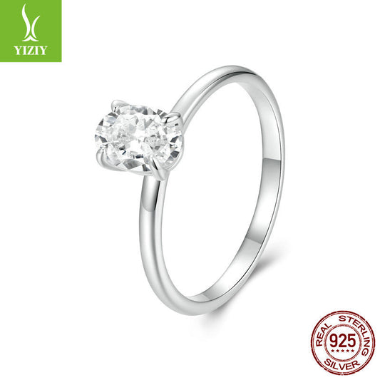 Zilora – Ovaler Moissanit-Ring ✨ 1 Karat in reinem S925 Silber – Zeitlose Eleganz und funkelnder Glan