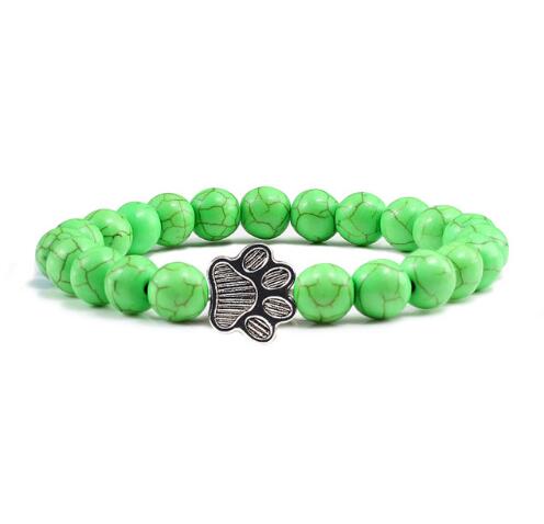 Zilora – Lava-Stein-Armband mit Pfotenanhänger 🖤 Natürliche Eleganz mit Tierliebe 🐾