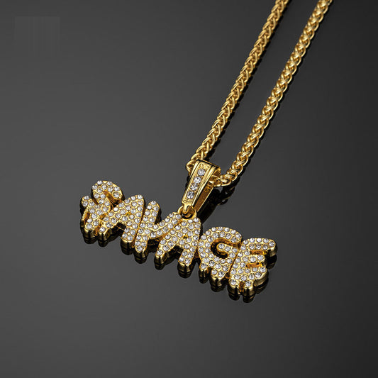 Zilora – Hip-Hop Buchstaben-Anhänger 💎 Lässiger Street-Style mit Glanz