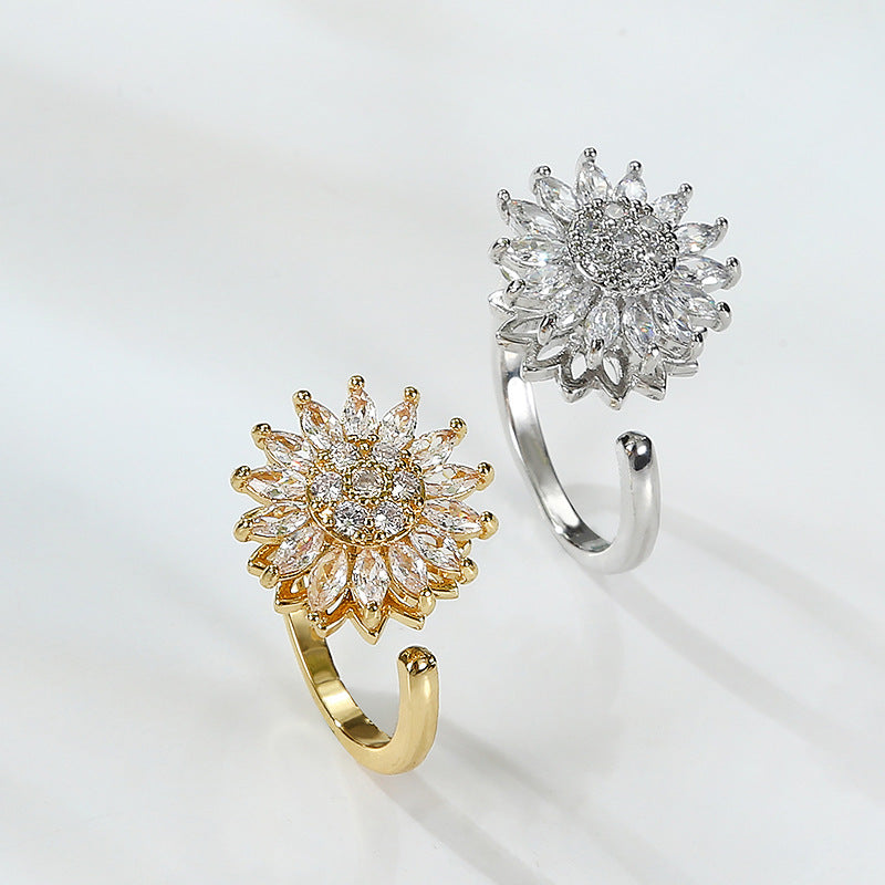 Strahlender Sonnenblumen-Ring – Eleganz trifft auf verspieltes Design