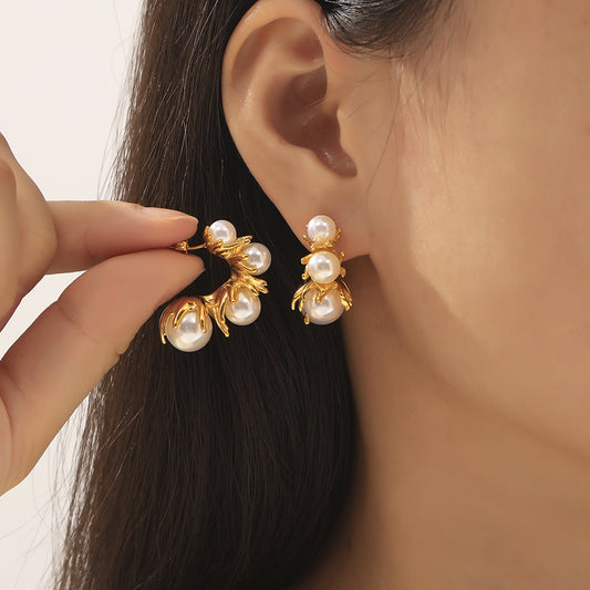 Zilora – Elegante Perlen-Creolen ✨ Minimalistische französische Schönheit