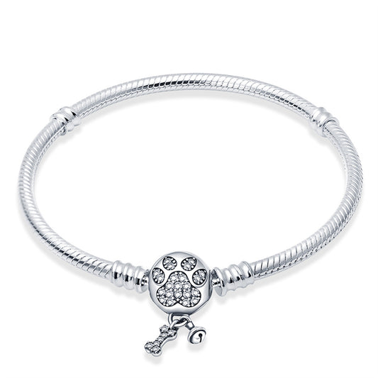 🐾 Hundepfoten-Kette – 925 Silber, DIY Schmuck für Tierliebhaber