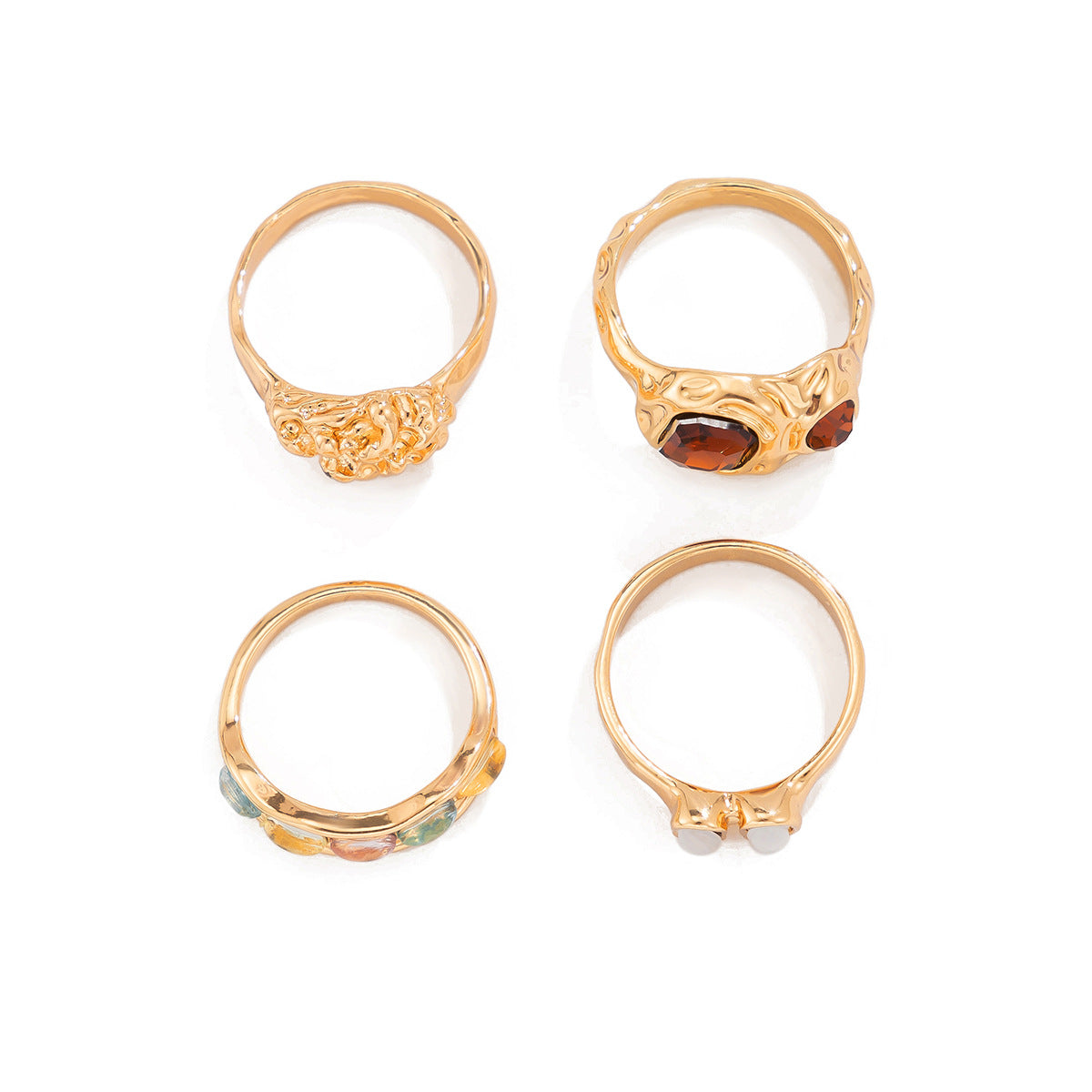 Zilora – Stilvolles Retro-Ring-Set 💍 Zeitlose Eleganz mit funkelnden Details ✨